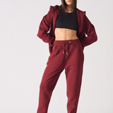TAPERED JOGGERS - Burgundy