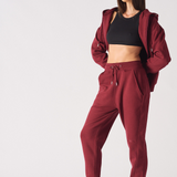 TAPERED JOGGERS - Burgundy