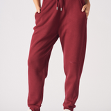 TAPERED JOGGERS - Burgundy