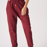 TAPERED JOGGERS - Burgundy