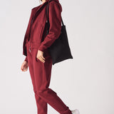 REGULAR ZIP UP HOODIE - Burgundy