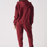 REGULAR ZIP UP HOODIE - Burgundy