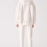 REGULAR ZIP UP HOODIE - WHITE