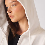 REGULAR ZIP UP HOODIE - WHITE