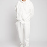 ZIP UP HOODIE - WHITE
