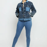 Dusk Two-Tone Denim Jacket – Mid Blue Wash