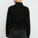 Stone Denim Trucker Jacket - Black