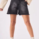 Orla A-Line Denim Shorts – Black Wash