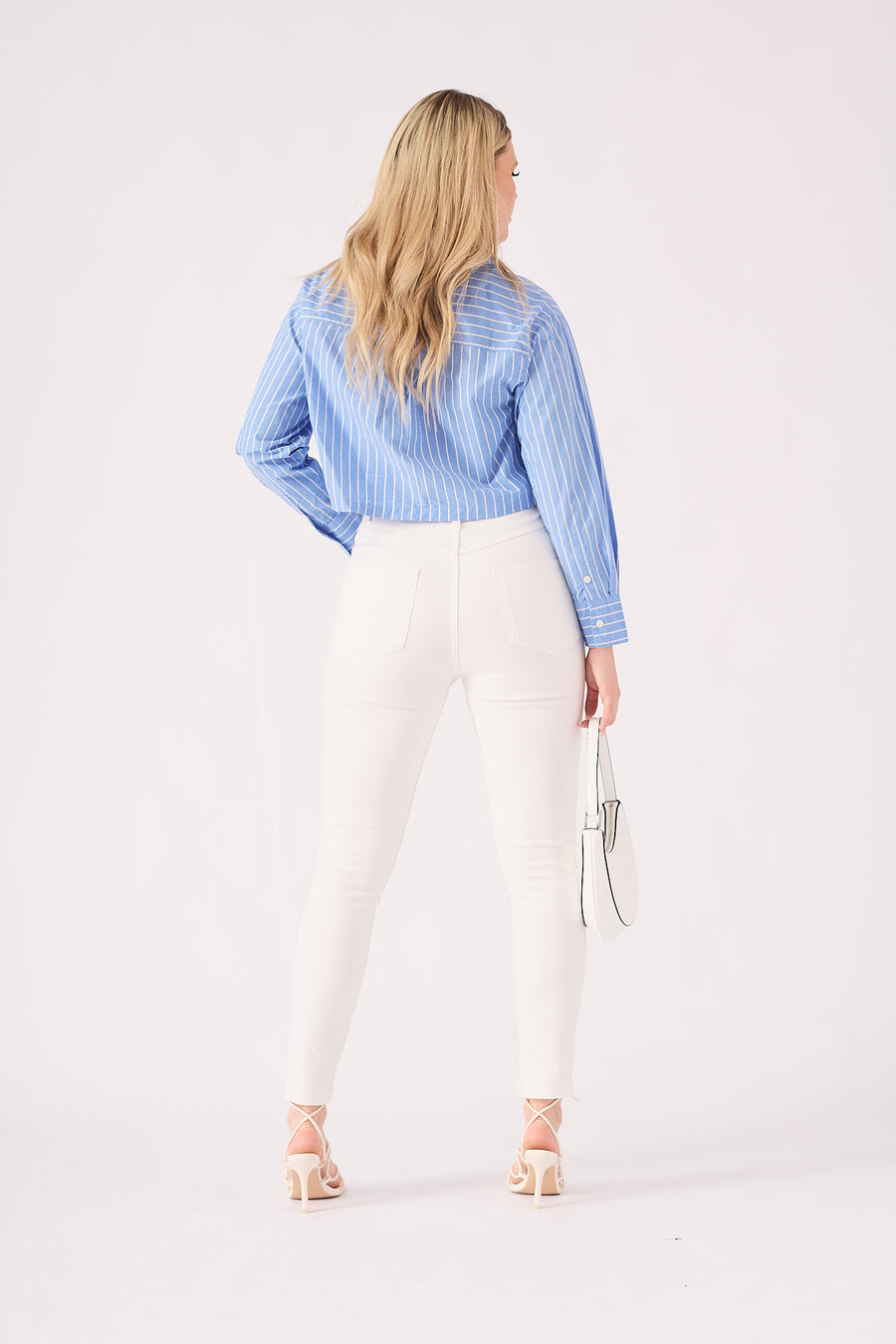 HIGH WAISTED SKINNY JEANS - OFF WHITE