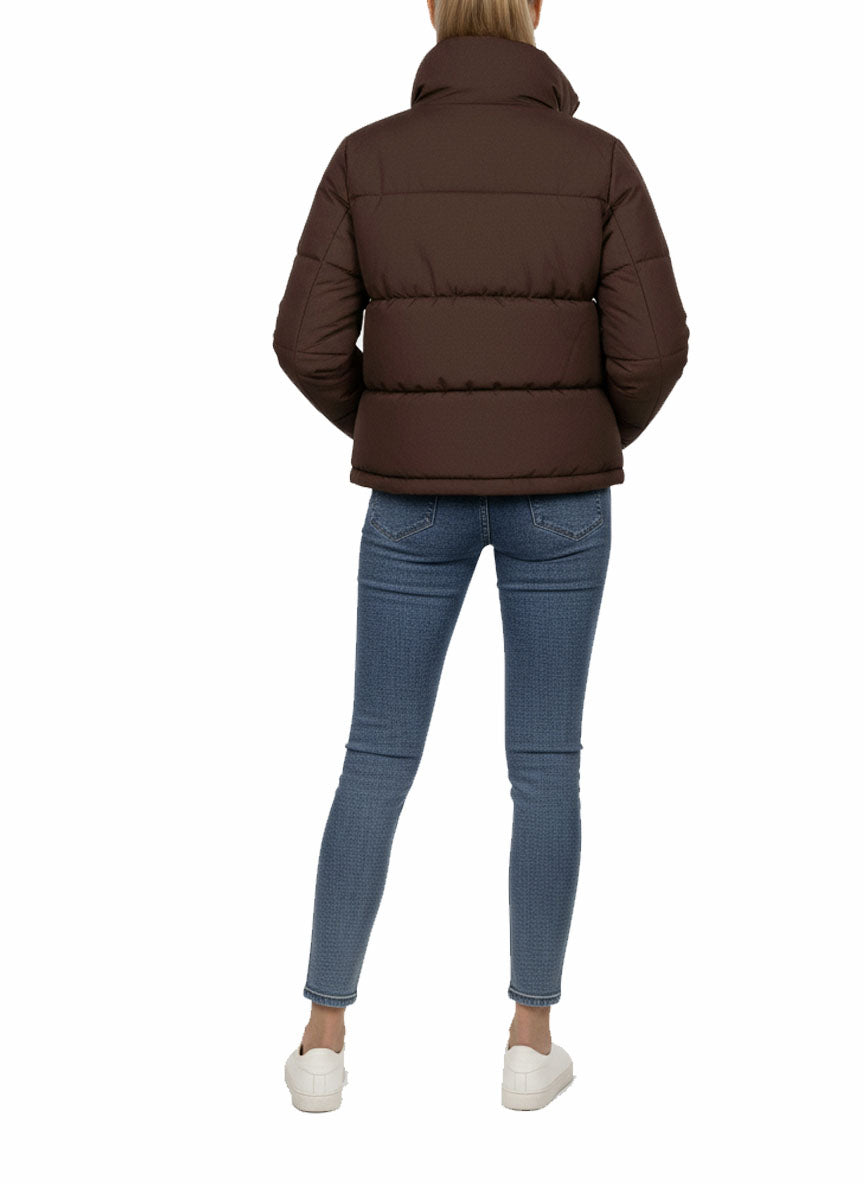Thalia Brown Wind Breaker Puffer Jacket