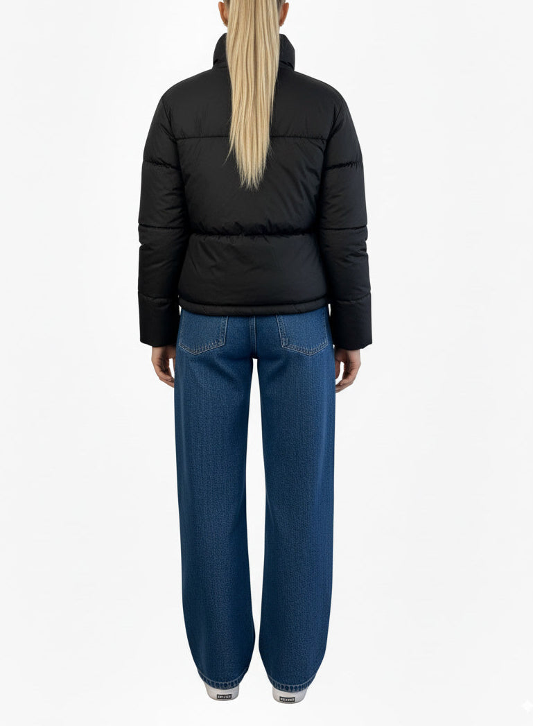 Iris Black Waterproof Puffer Jacket
