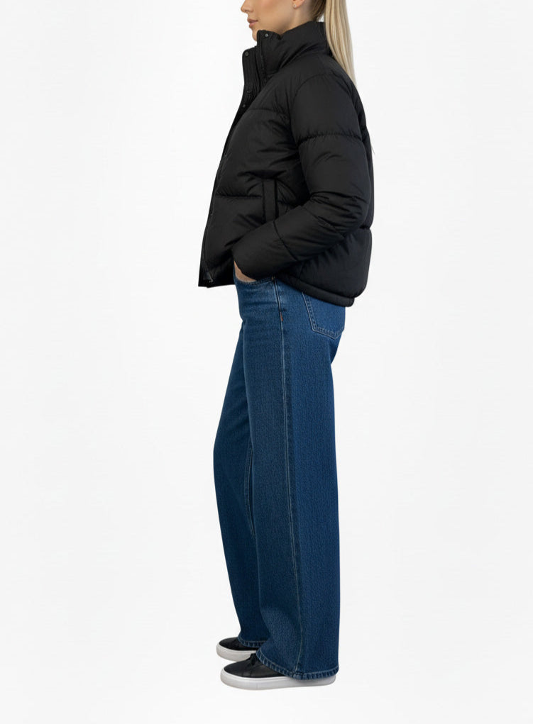 Iris Black Waterproof Puffer Jacket