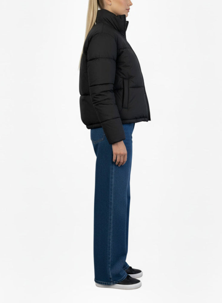 Iris Black Waterproof Puffer Jacket