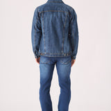 Midshore Western Denim Jacket - Mid Blue Wash