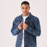 Midshore Western Denim Jacket - Mid Blue Wash