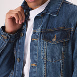 Midshore Western Denim Jacket - Mid Blue Wash