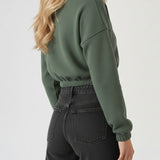 Noor Half Zip Sweatshirt – Green
