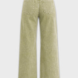 Junia High Rise Wide Leg Jeans - Lime Green