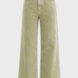 Junia High Rise Wide Leg Jeans - Lime Green