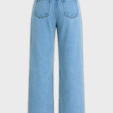 Caliya High Waisted Wide Leg Jeans - Light Blue Wash