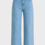 Caliya High Waisted Wide Leg Jeans - Light Blue Wash