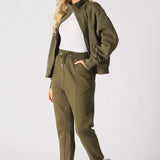 Amaya High Rise Cuff Joggers - Khaki
