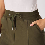 Amaya High Rise Cuff Joggers - Khaki