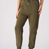 Amaya High Rise Cuff Joggers - Khaki