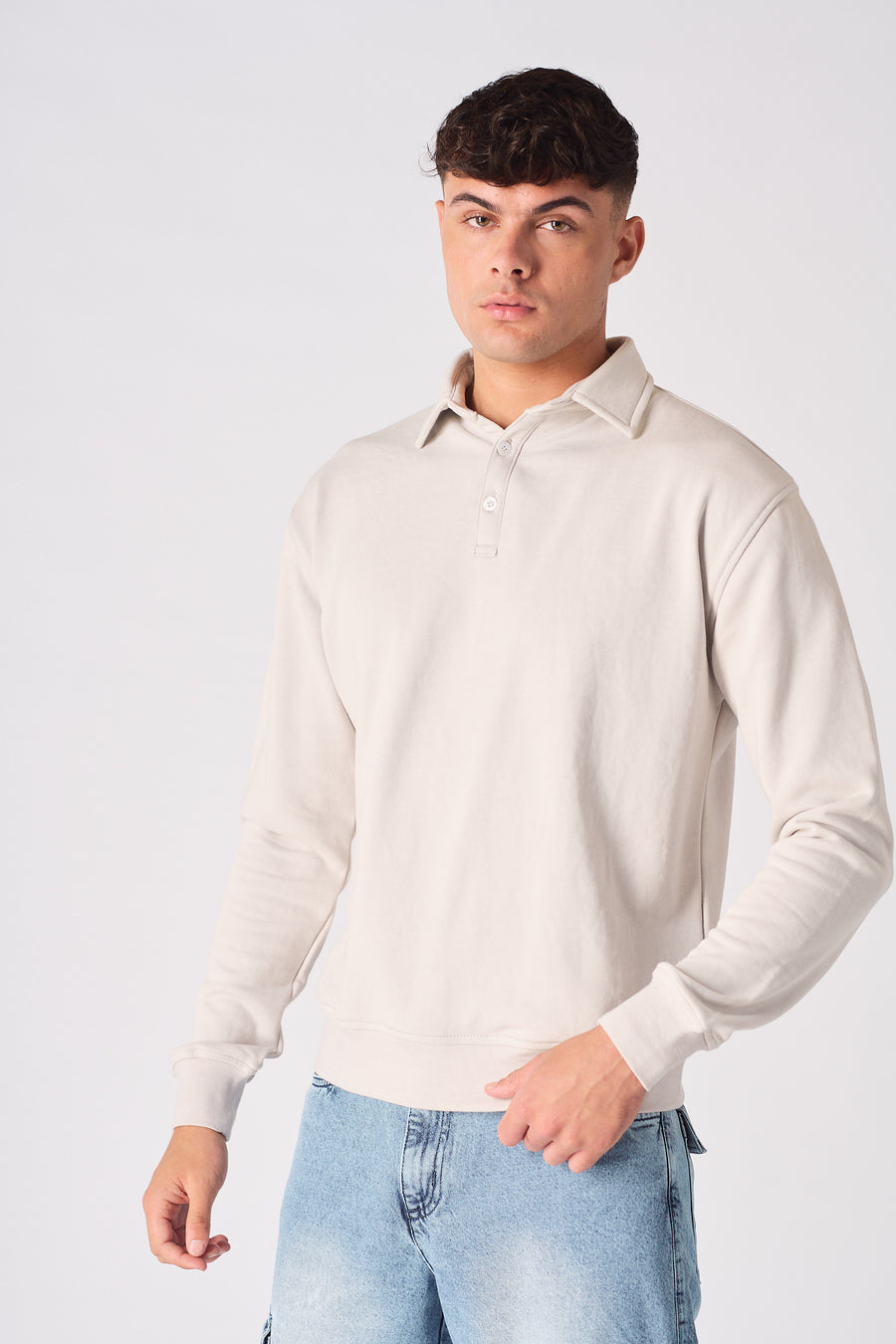 POLO SWEATSHIRT - STONE -  Men's Sweatshirts