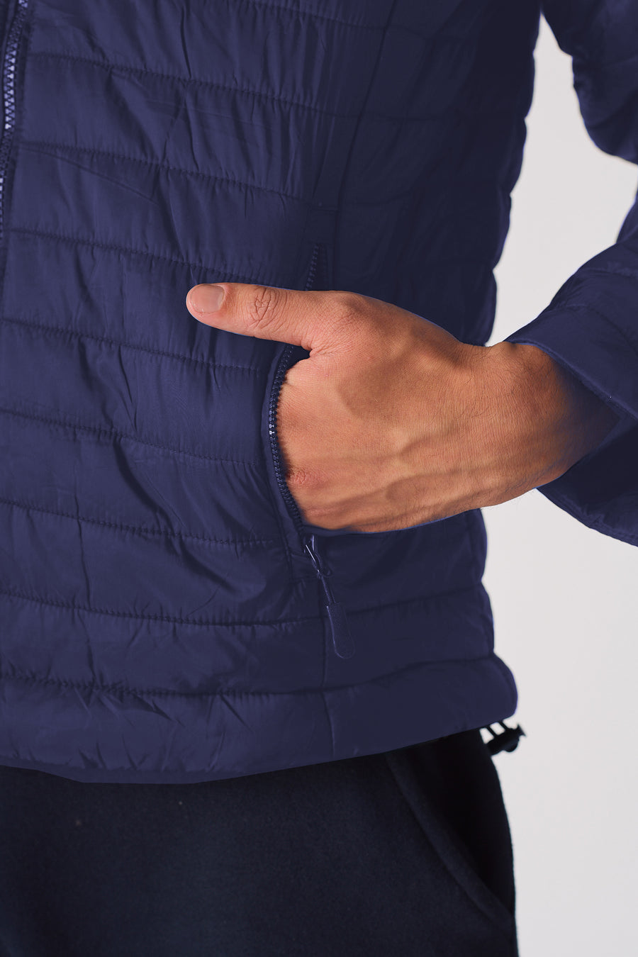 PUFFER JACKET - NAVY BLUE -  Men's Puffer Jackets