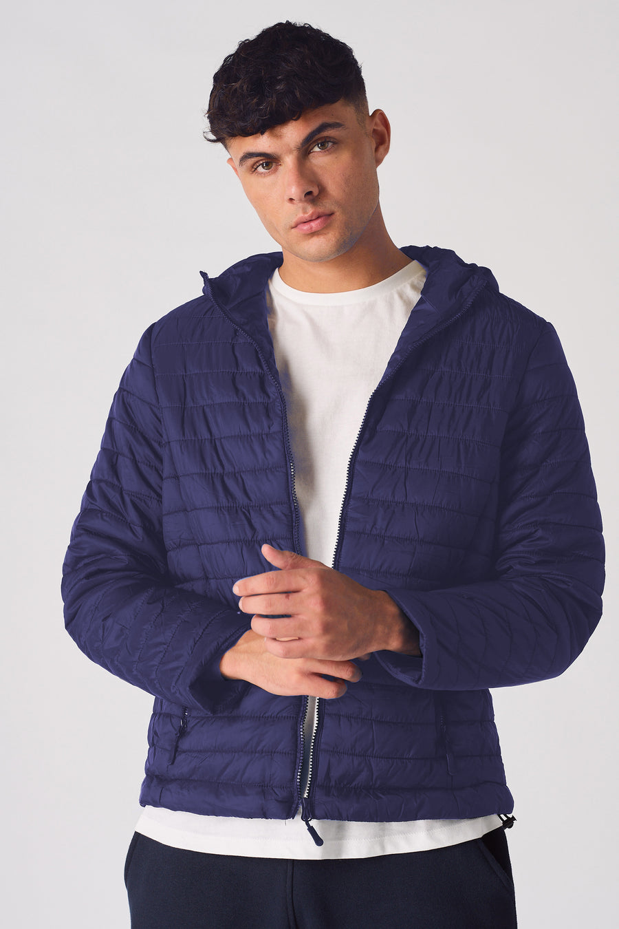 PUFFER JACKET - NAVY BLUE -  Men's Puffer Jackets