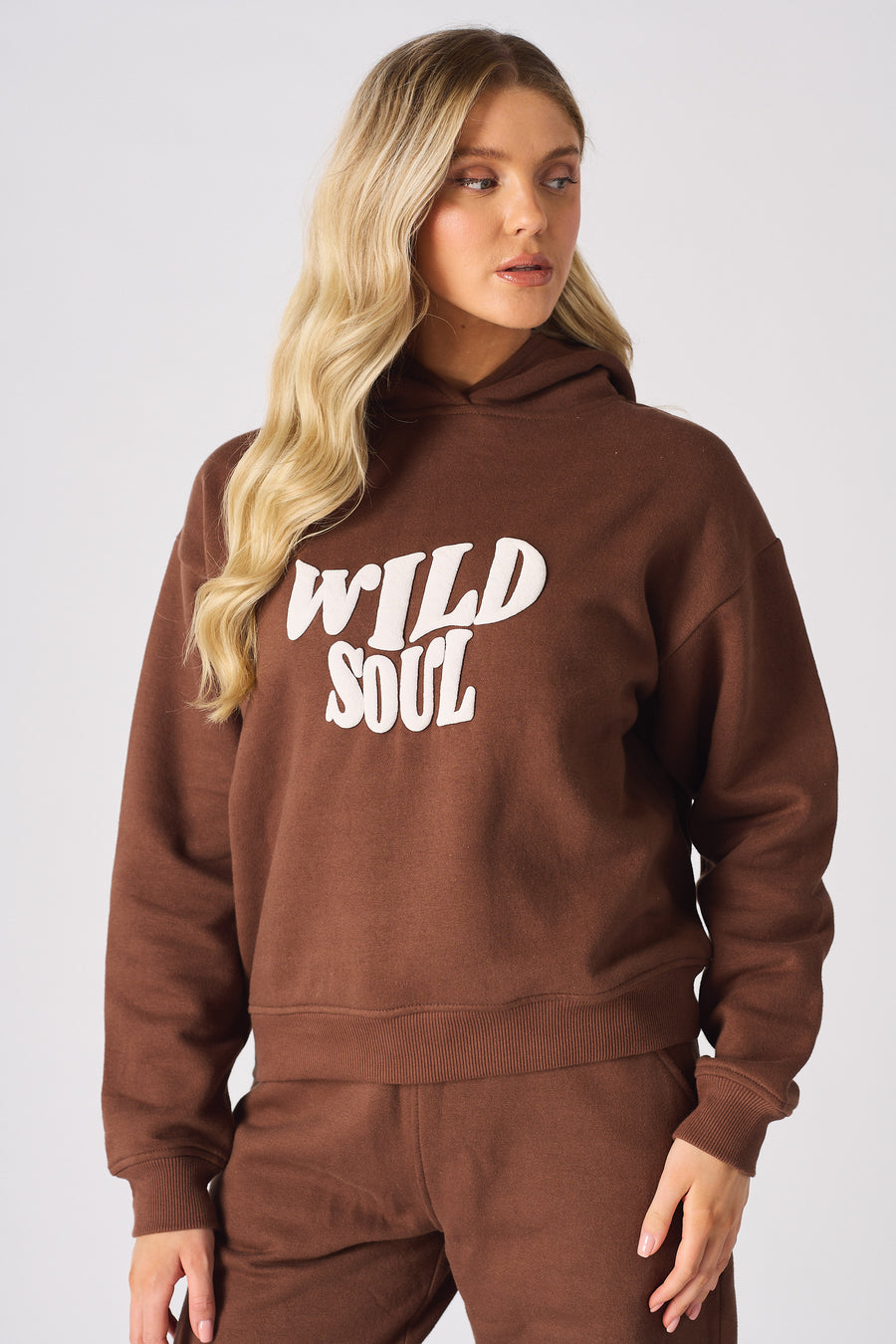 PULLOVER HOODIE - BROWN -  WOMEN'S HOODIES