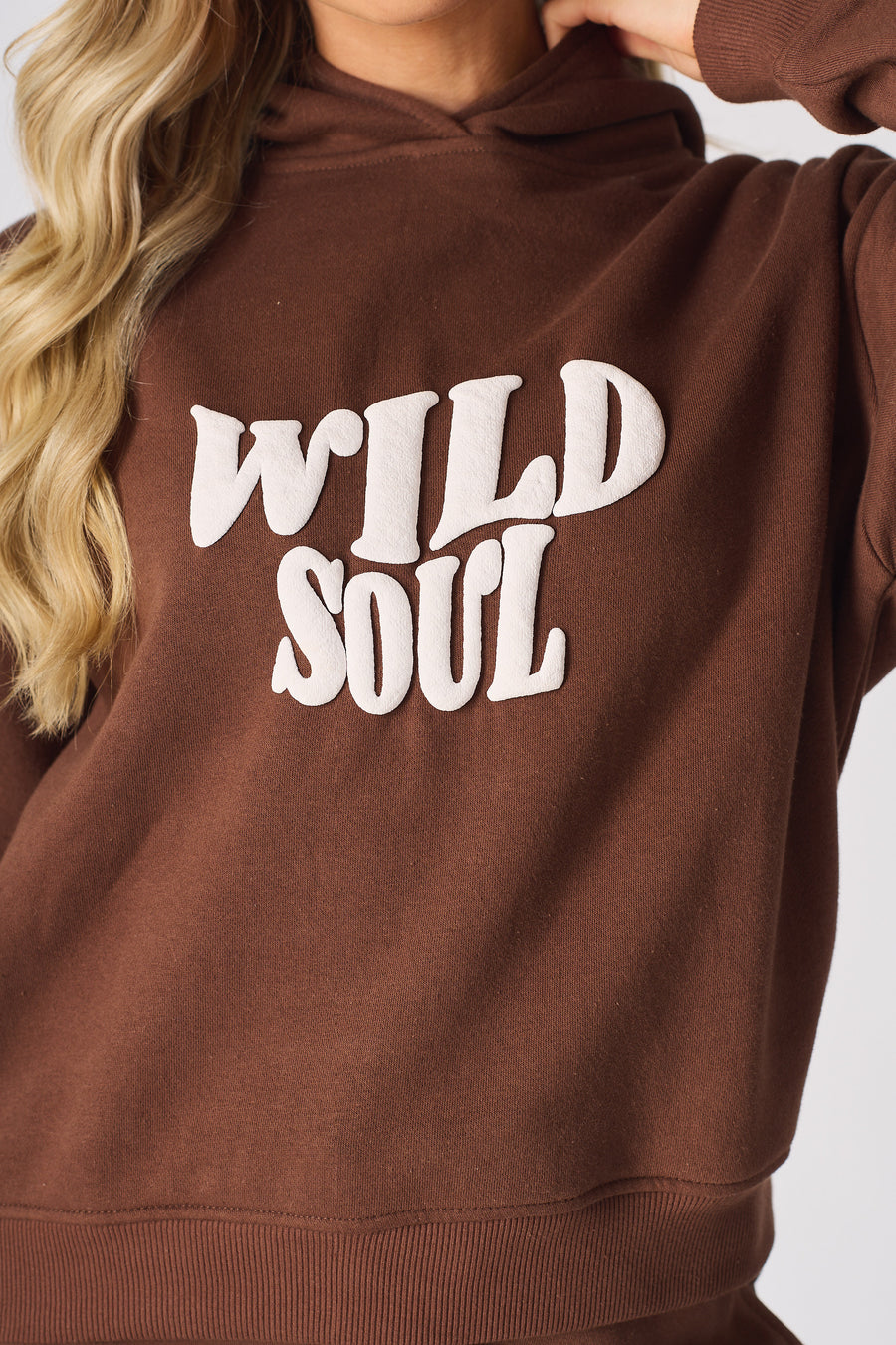 PULLOVER HOODIE - BROWN -  WOMEN'S HOODIES