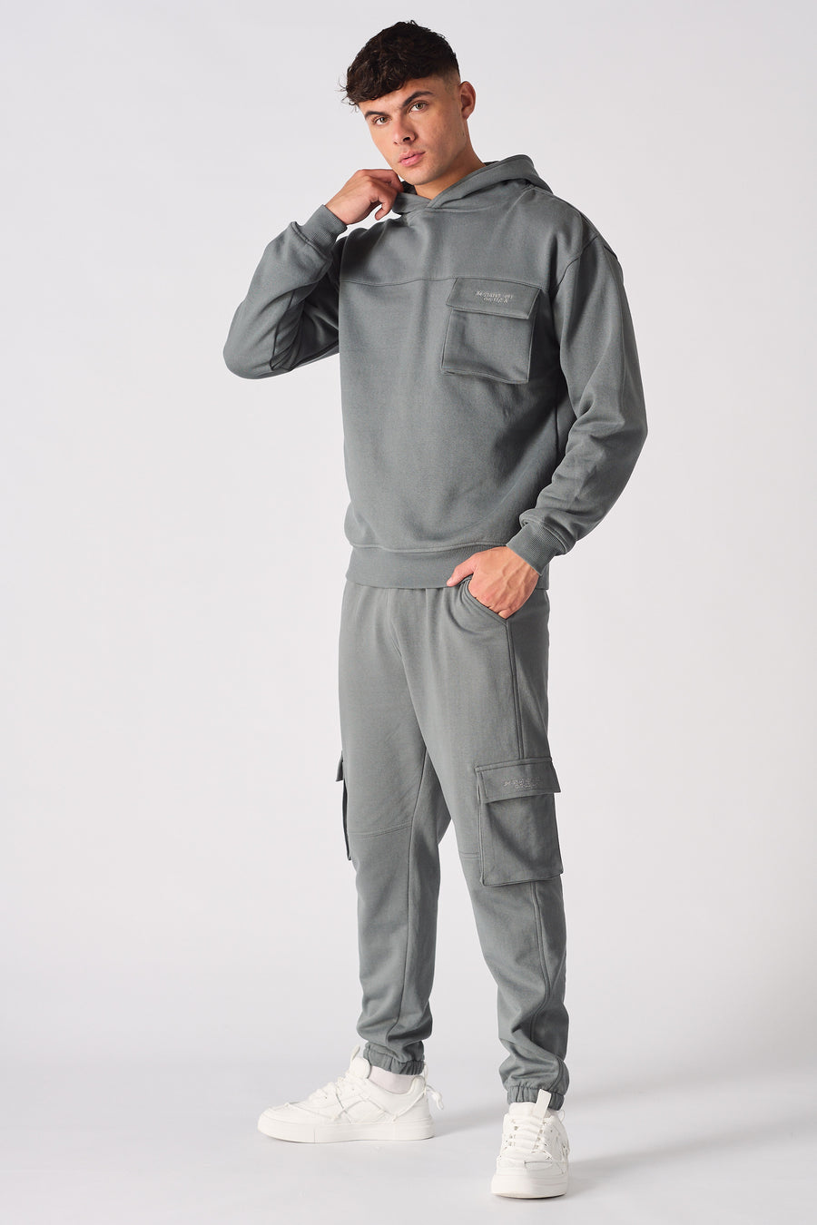 PULLOVER HOODIE - GREY -  MEN'S HOODIES