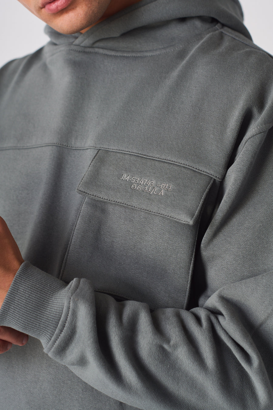 PULLOVER HOODIE - GREY -  MEN'S HOODIES