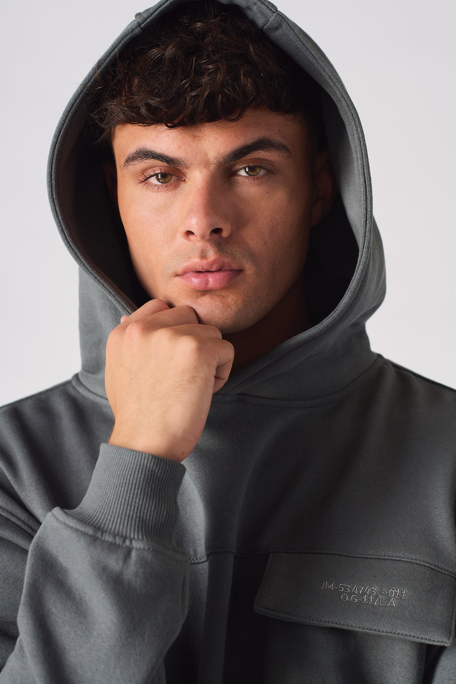 PULLOVER HOODIE - GREY -  MEN'S HOODIES