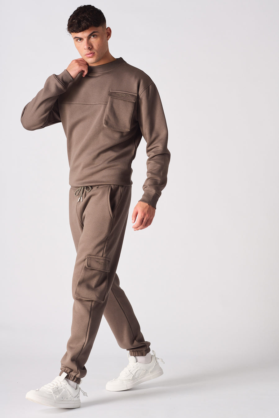 RELAXED FIT CARGO JOGGER - BROWN -  Men's Cargo Joggers