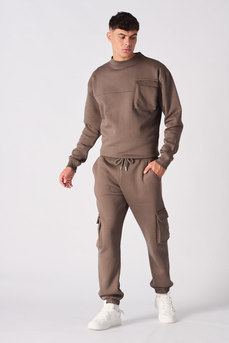 RELAXED FIT CARGO JOGGER - BROWN -  Men's Cargo Joggers