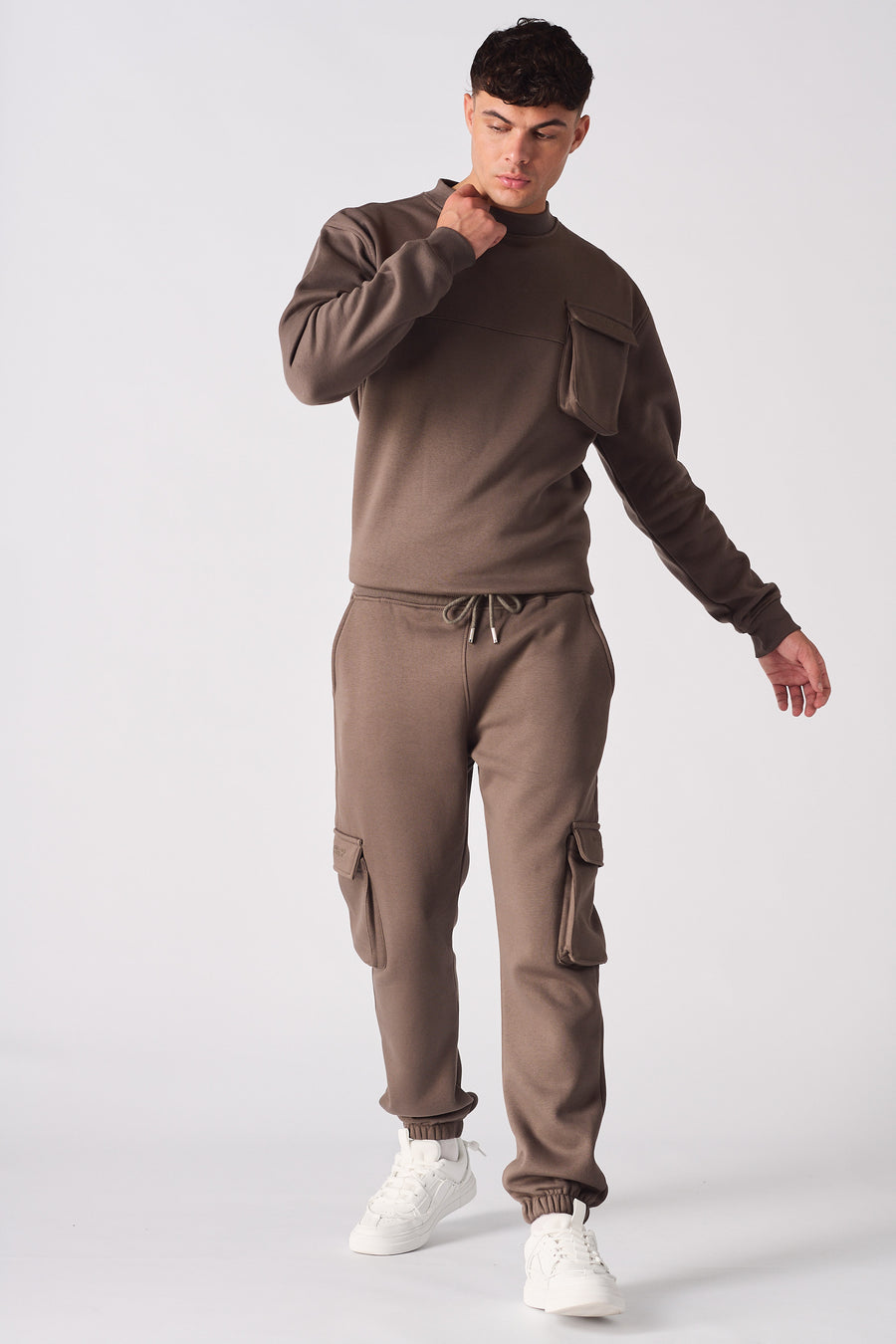 RELAXED FIT CARGO JOGGER - BROWN -  Men's Cargo Joggers