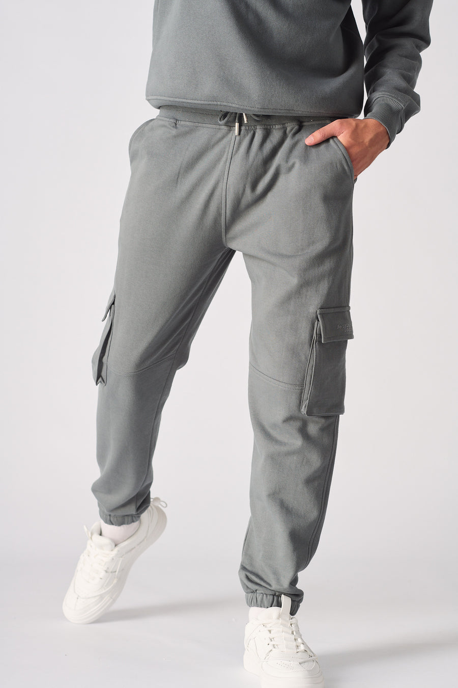 RELAXED FIT CARGO JOGGER - GREY -  Men's Cargo Joggers