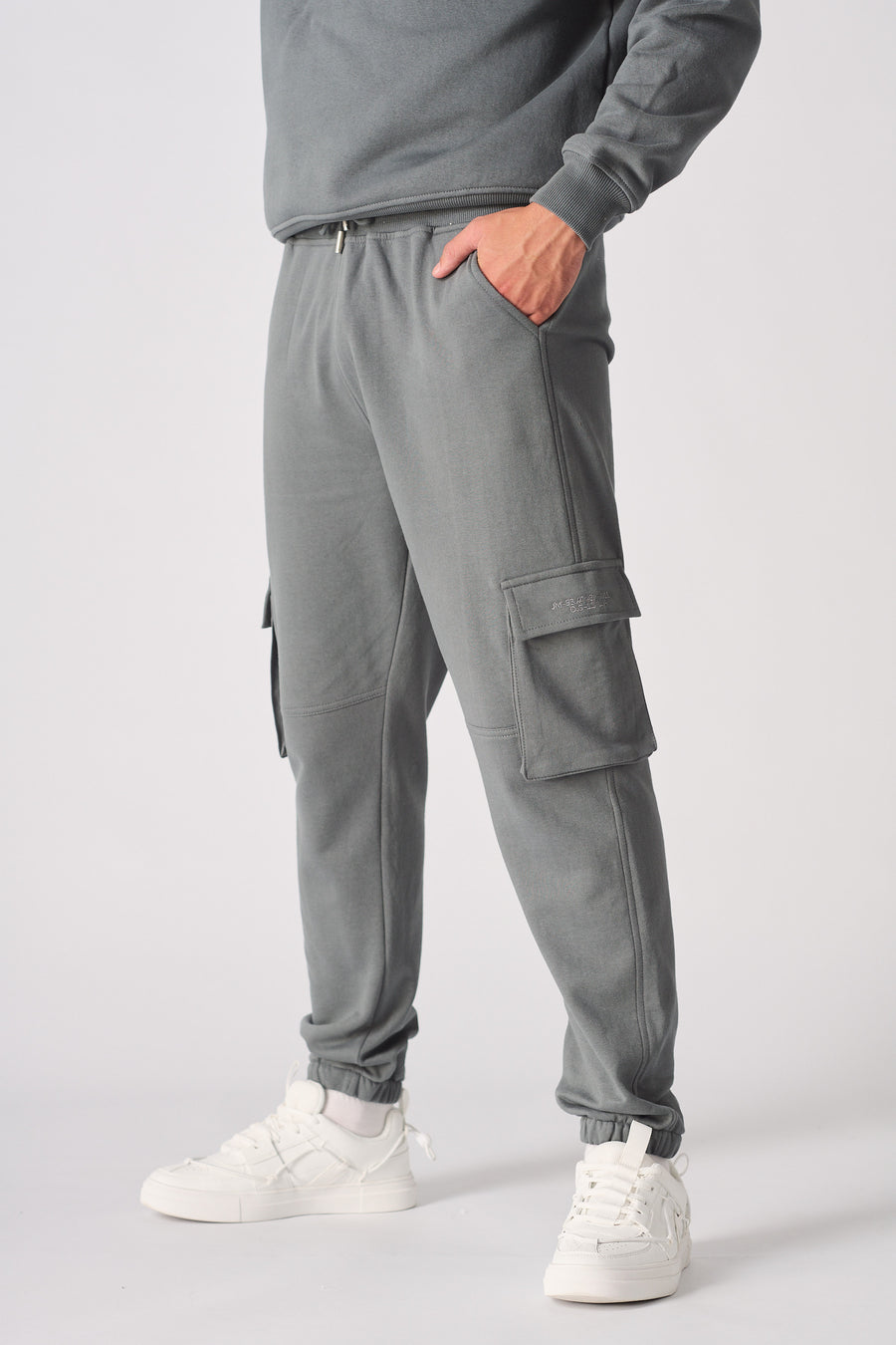 RELAXED FIT CARGO JOGGER - GREY -  Men's Cargo Joggers