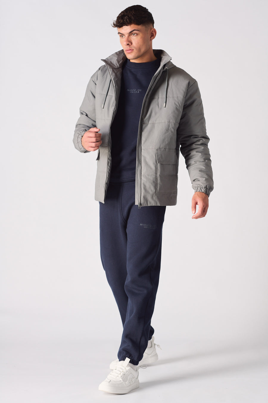 RIPSTOP PUFFER JACKET - GREY -  Men's Puffer Jackets