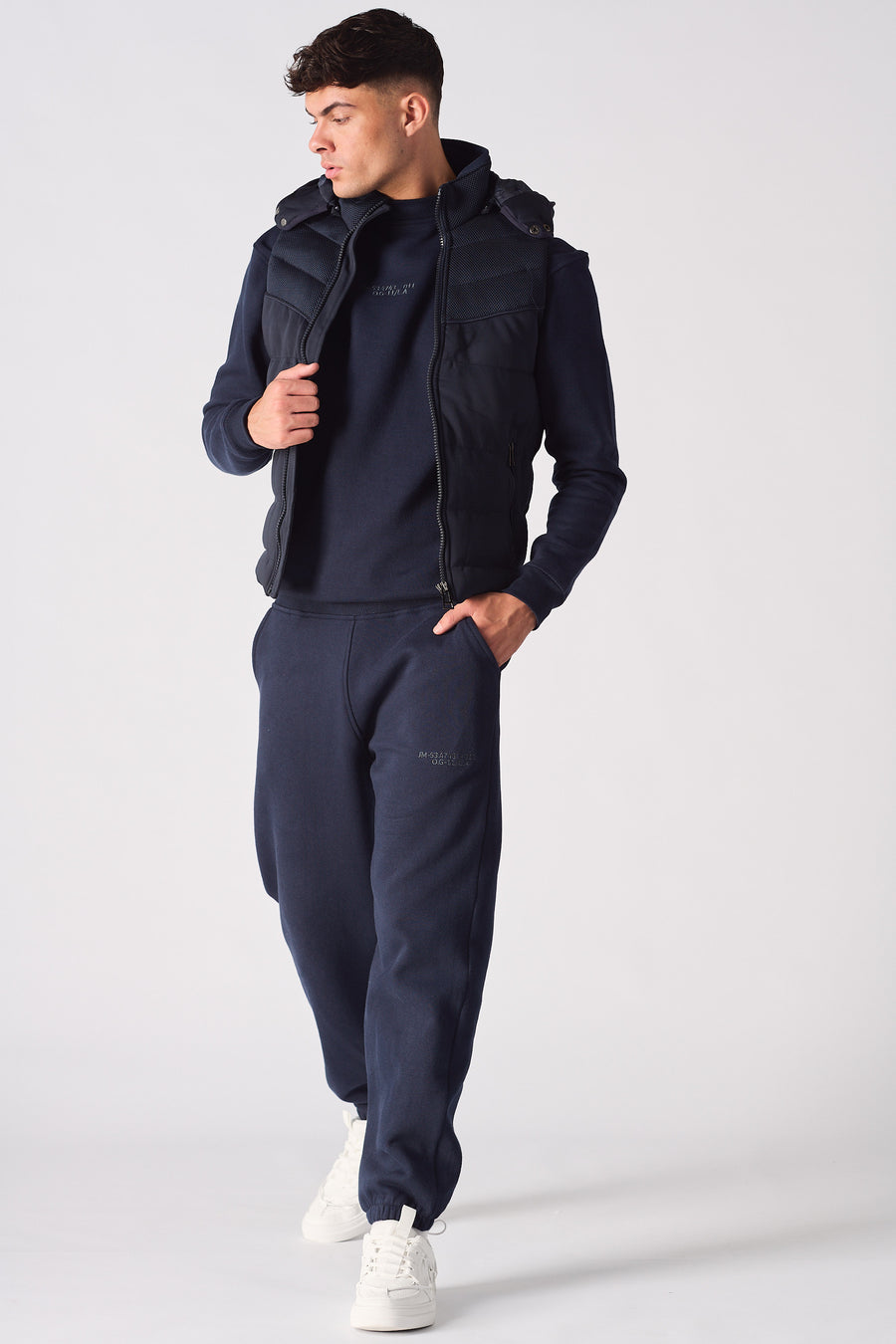 SLEEVLESS  PUFFER JACKET - DARK BLUE -  Men's Puffer Jackets
