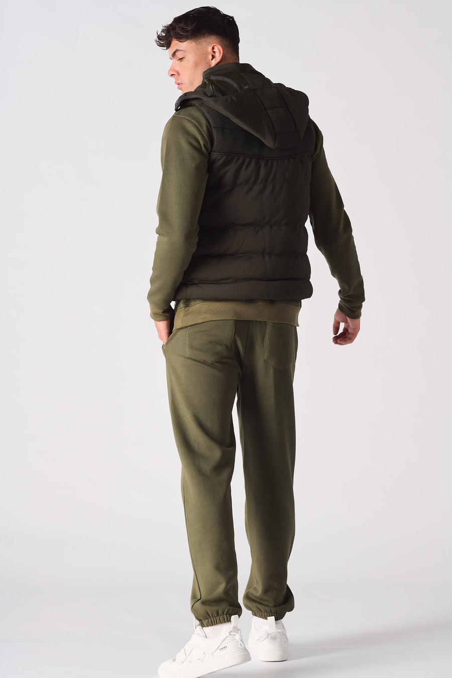 SLEEVLESS PUFFER JACKET - GREEN -  Men's Puffer Jackets