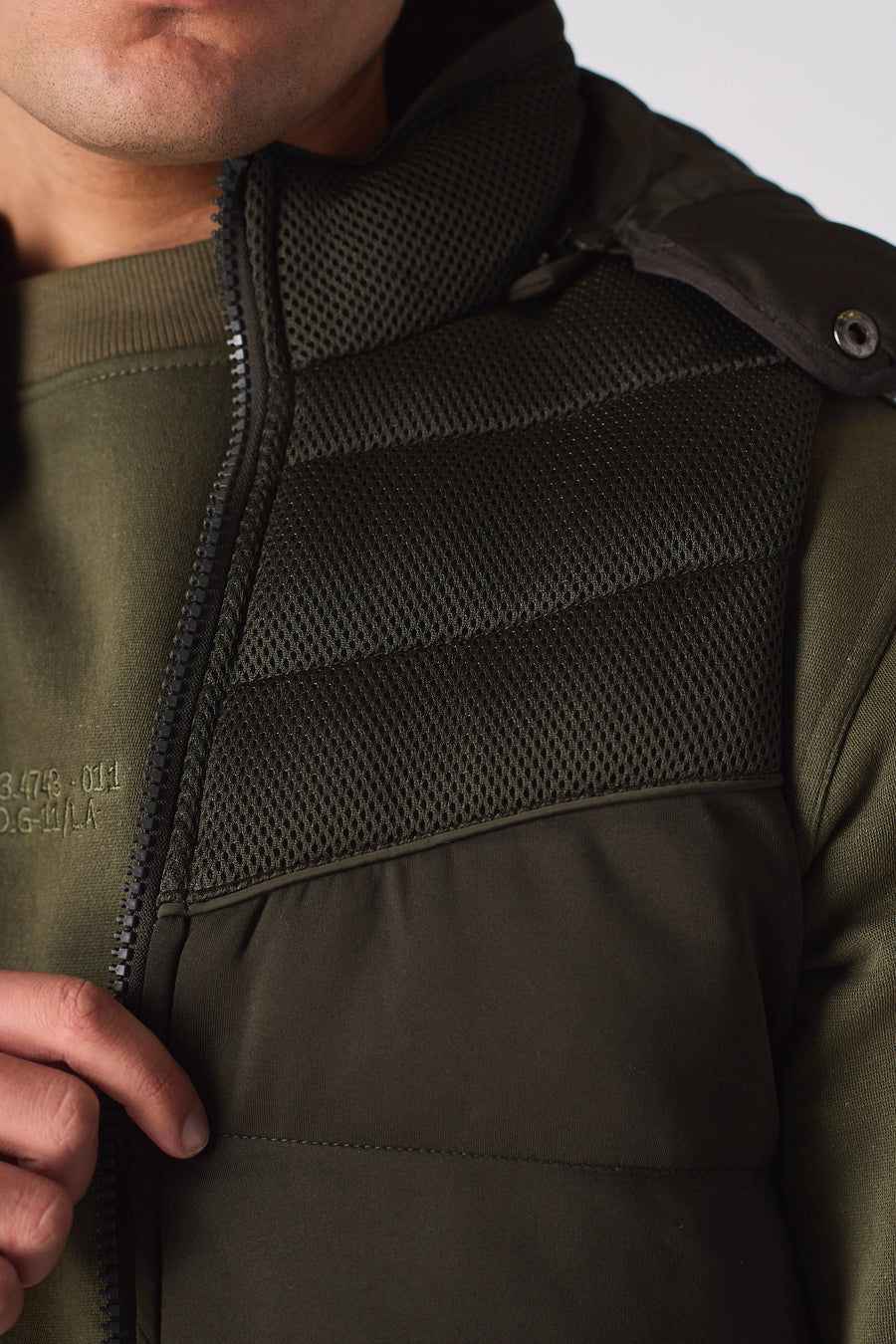 SLEEVLESS PUFFER JACKET - GREEN -  Men's Puffer Jackets