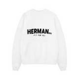 HERMAN CREW NECK SWEATSHIRT - WHITE