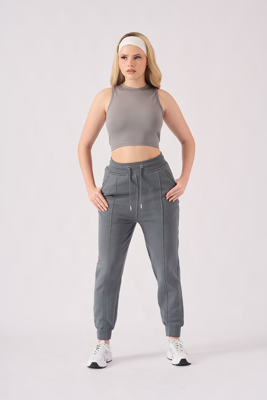 TAPERED JOGGERS - GREY -  WOMEN'S JOGGERS