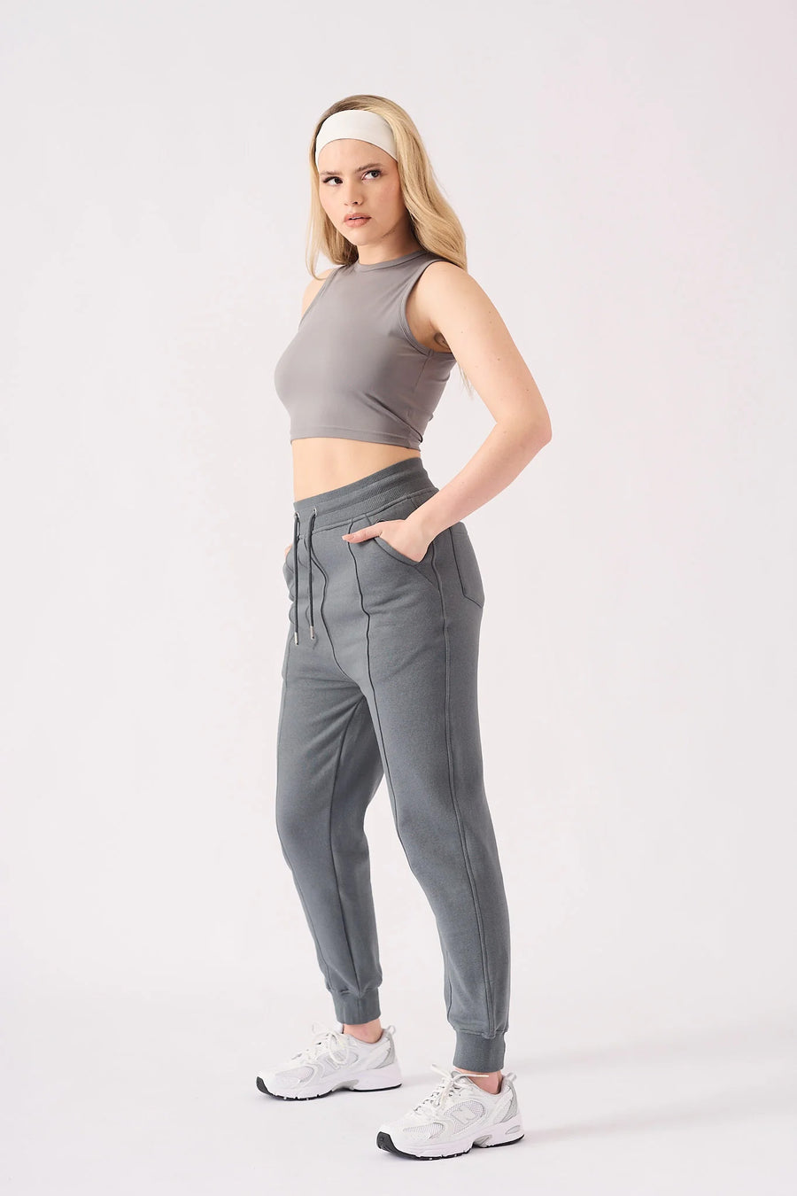 TAPERED JOGGERS - GREY -  WOMEN'S JOGGERS