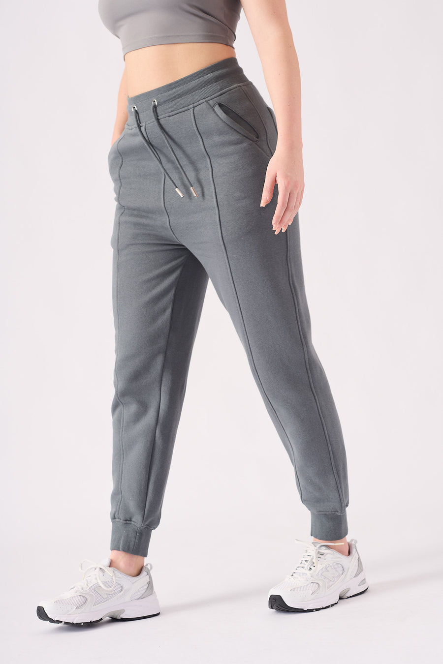 TAPERED JOGGERS - GREY -  WOMEN'S JOGGERS
