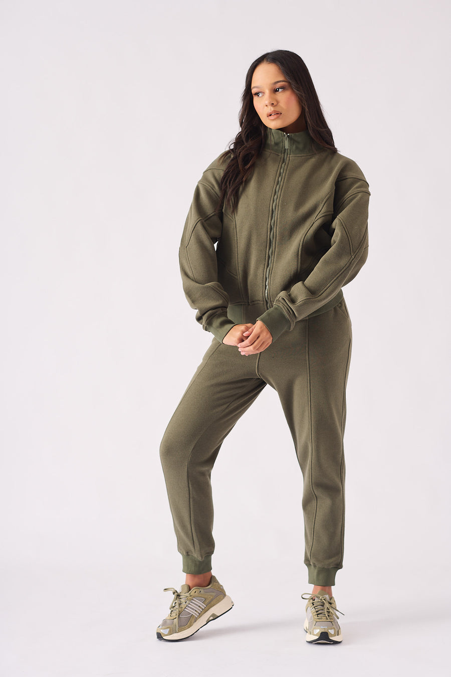 TAPERED JOGGERS - KHAKI -  WOMEN'S JOGGERS